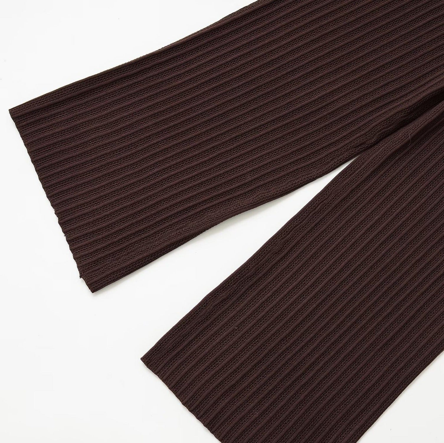 Women’s Dark Brown Knit Top & Pants Set