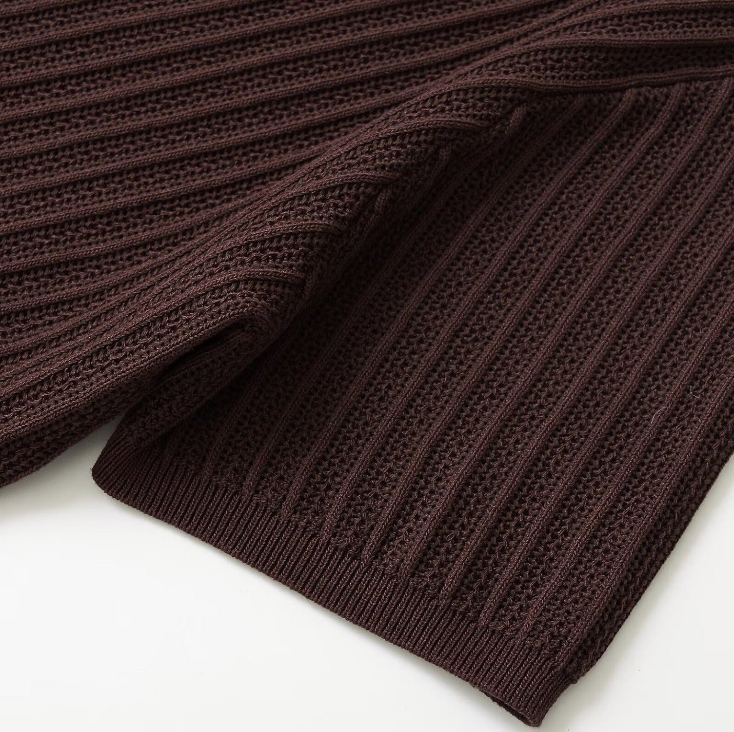 Women’s Dark Brown Knit Top & Pants Set
