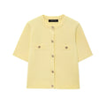 Women’s Light Yellow Short Sleeve Knit Top