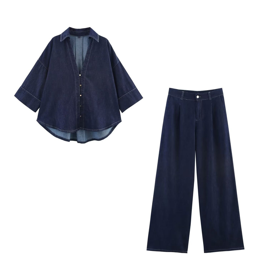 Women’s Shirt & Wide Leg Pants Set