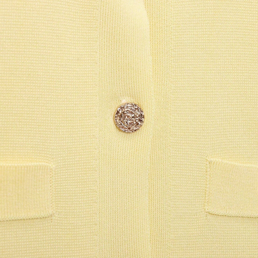 Women’s Light Yellow Short Sleeve Knit Top