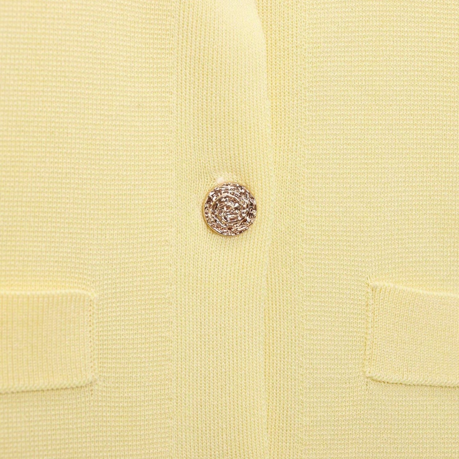 Women’s Light Yellow Short Sleeve Knit Top