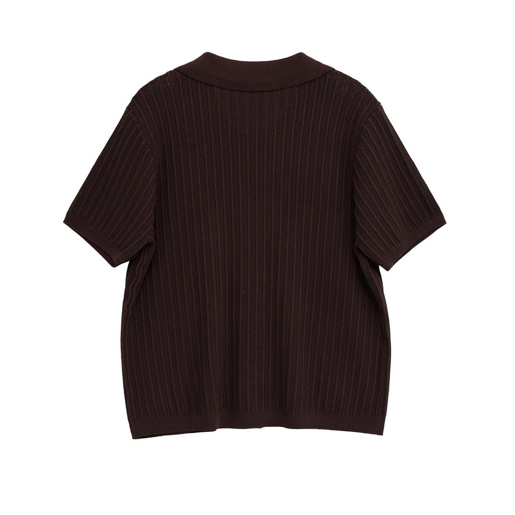 Women’s Dark Brown Knit Top & Pants Set