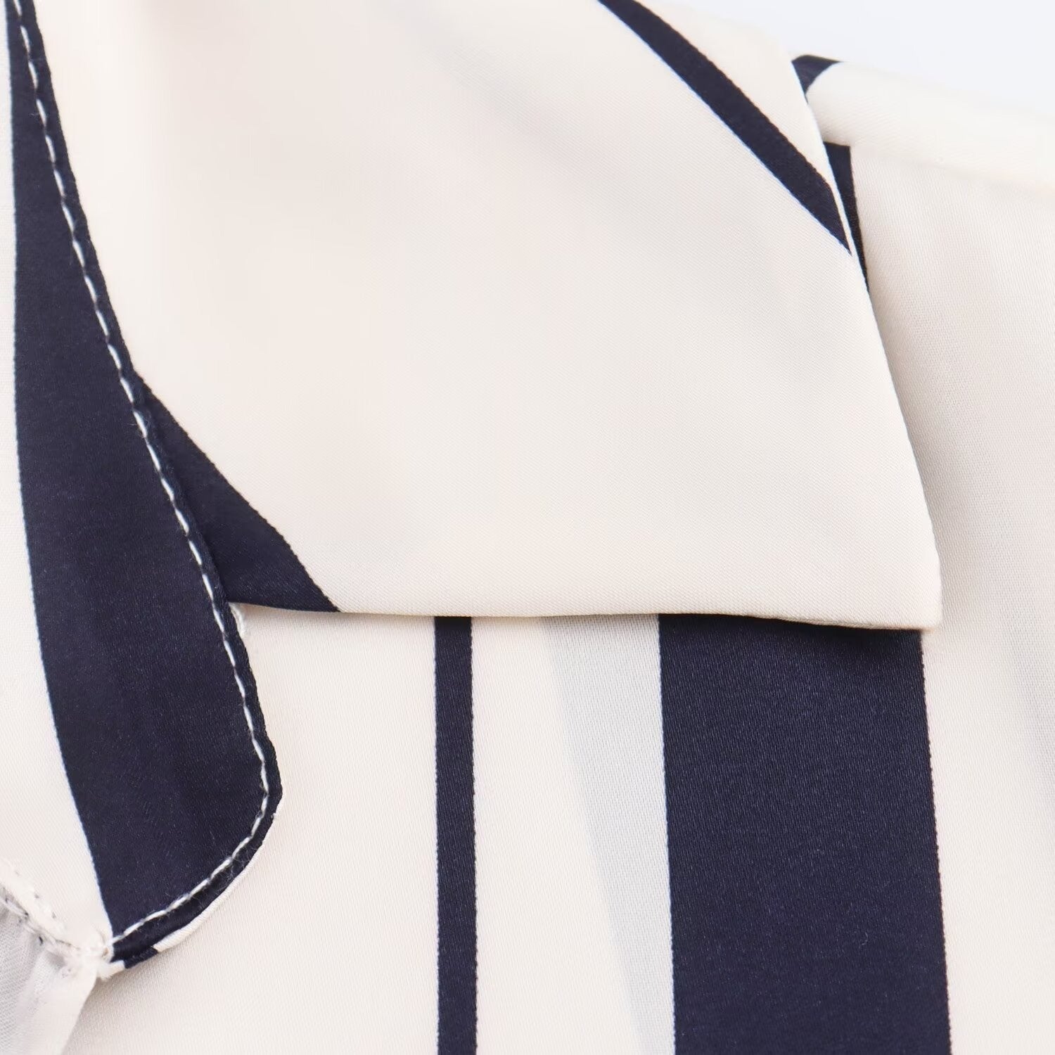 Women’s Blue Striped Satin Shirt
