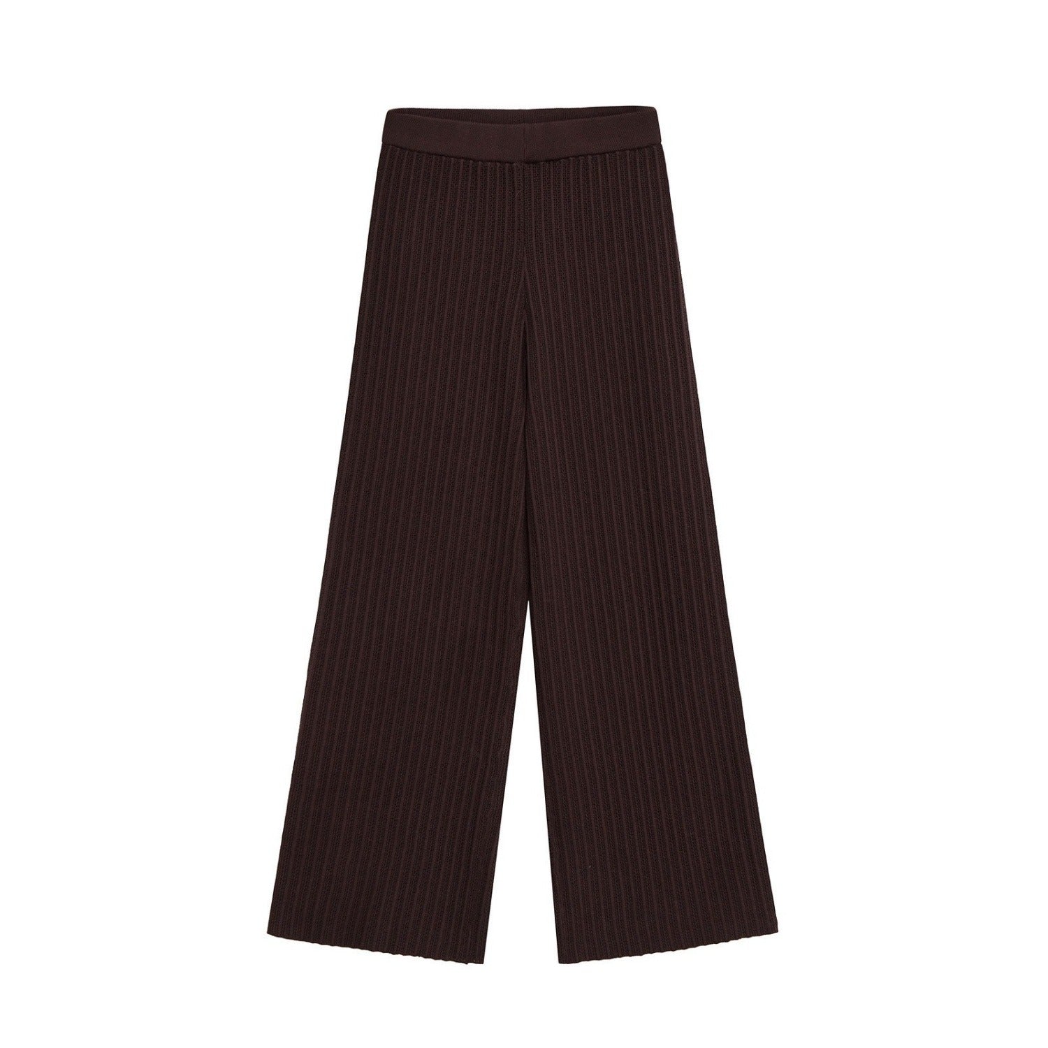 Women’s Dark Brown Knit Top & Pants Set