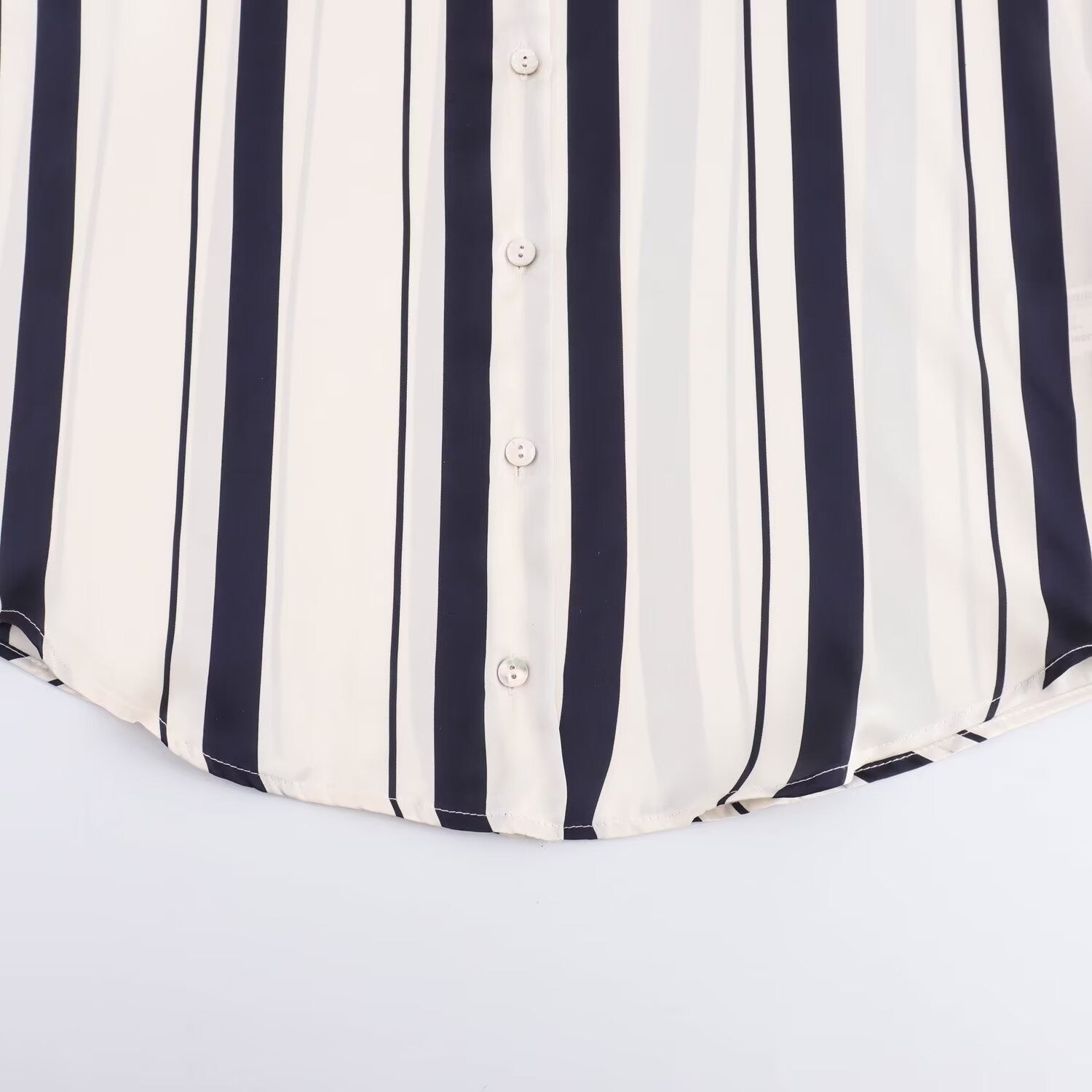 Women’s Blue Striped Satin Shirt