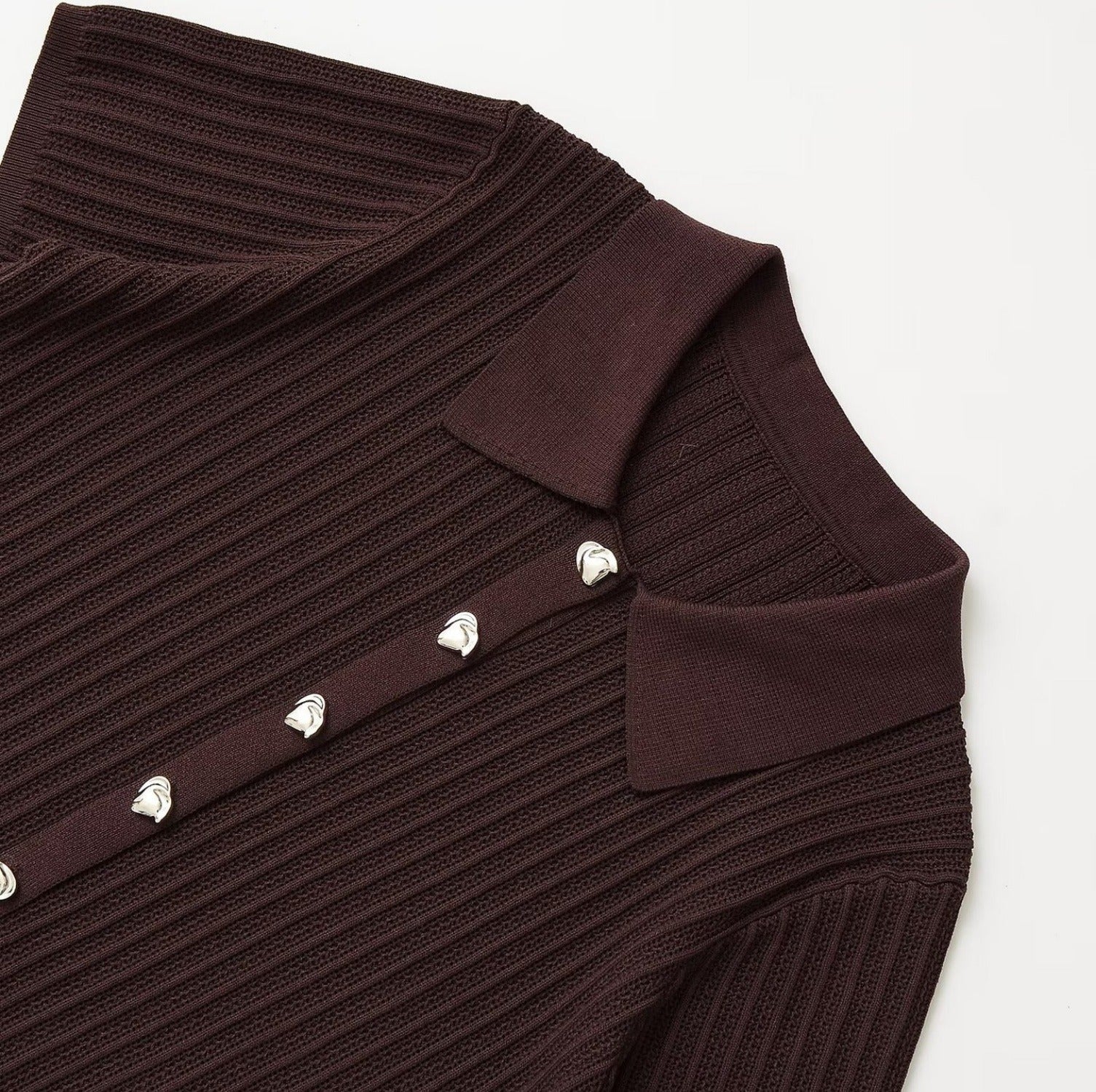 Women’s Dark Brown Knit Top & Pants Set