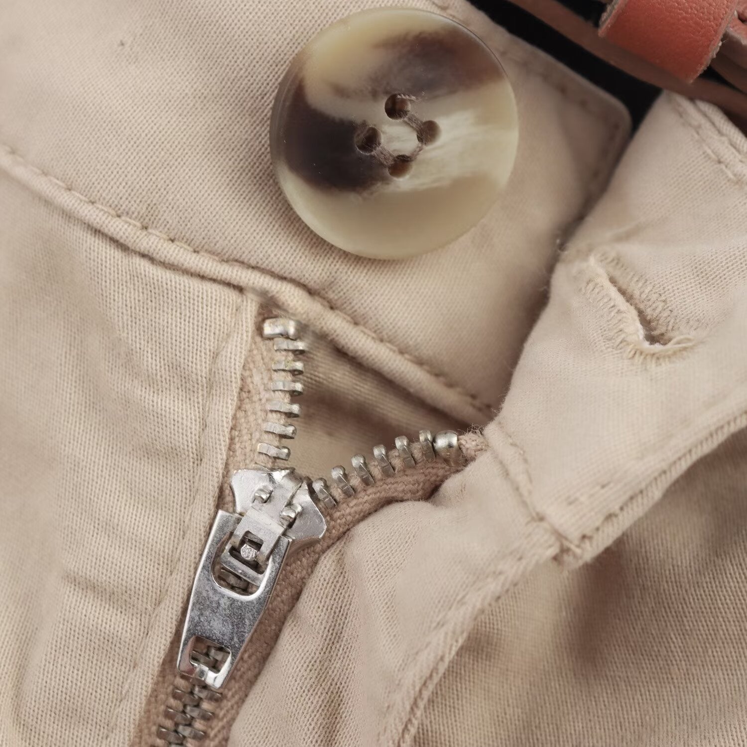 Women’s Camel Belted Casual Shorts
